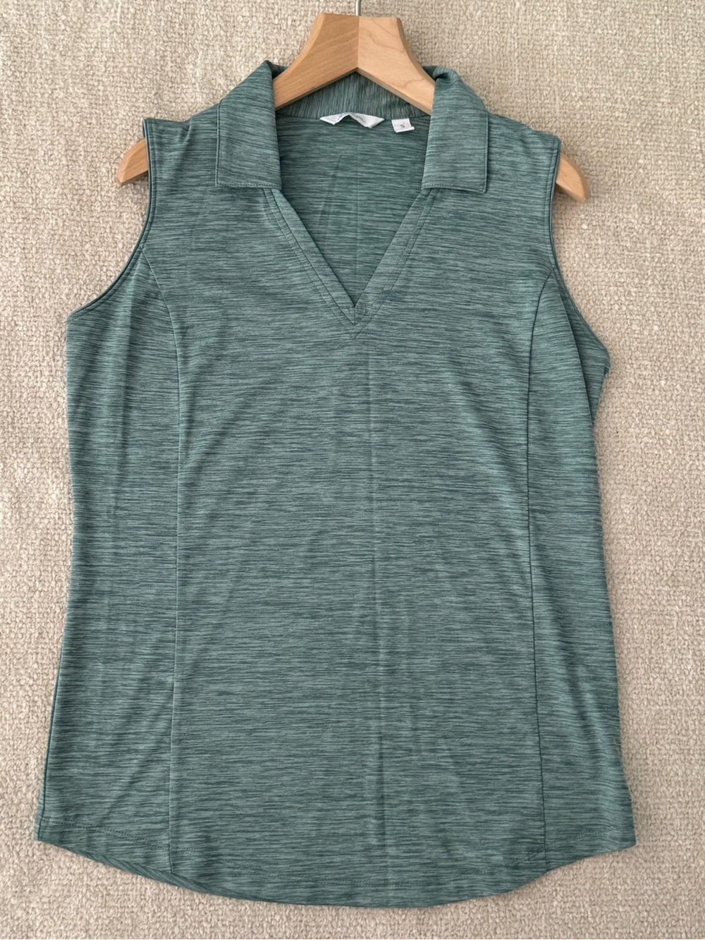 Lady Hagen Women’s Sleeveless Golf Polo Top Green Size Sm